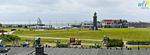 Ausblick aus dem Wohnzimmer Richtung Wattenmeer / Hafen - Ferienwohnung Apfelrose - Top-Hundeurlaub
