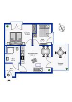Grundriss - Ferienwohnung 0.1/ Bahne - Top-Hundeurlaub