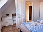Schlafzimmer - Ferienwohnung Strandflieder - Top-Hundeurlaub