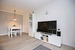 großer Flachbild-TV im Wohnbereich - Wohnung 18-3 - Top-Hundeurlaub