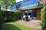 Terrasse mit Gartenmöbeln - Wohnung 18-3 - Top-Hundeurlaub