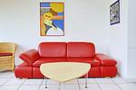 Sofa im Wohnbereich - Wohnung 44 - Top-Hundeurlaub