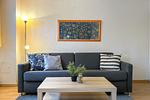 Schlafsofa im Wohnzimmer - Souterrain Wohnung 07 - Top-Hundeurlaub