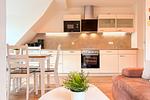 Küchenzeile mit Backofen und Spülmaschine - Wohnung 05 - Top-Hundeurlaub
