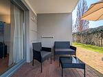 Sitzecke auf der Terrasse - Wohnung 05 - Top-Hundeurlaub