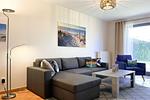 Wohnzimmer mit Schlafsofa - Wohnung 05 - Top-Hundeurlaub