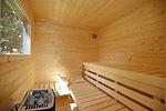 Sauna von innen - Reethaus 18b - Huus Berti - Top-Hundeurlaub