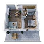 Grundriss - Ferienwohnung 705 - Top-Hundeurlaub