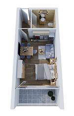 Grundriss - Ferienwohnung 609 - Top-Hundeurlaub