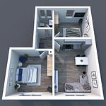 Grundriss - Ferienwohnung 201 - Top-Hundeurlaub