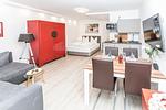 Wohnzimmer - Ferienwohnung 102 - Top-Hundeurlaub