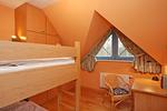 Schlafzimmer mit Etagenbett - Doppelhaushälfte 12a - Steuerrad - Top-Hundeurlaub
