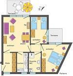 Grundriss - Wohnung 1.3 - Störtebeker - Top-Hundeurlaub