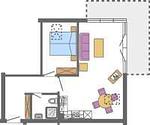 Grundriss - Wohnung 1-18 - Top-Hundeurlaub