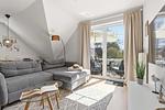 Wohnbereich mit Blick auf den Balkon - 9 OG links - Zur Kogge - Top-Hundeurlaub