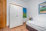Schlafzimmer mit zwei Einzelbetten - Doppelhaushälfte 9a - Leuchtturm - Top-Hundeurlaub