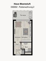 Grundriss - Ferienwohnung 2 - Top-Hundeurlaub