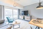 deichlodge, lodge.vier, Wohnzimmer - Ferienwohnung deichlodge, lodge.vier - Top-Hundeurlaub