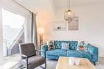 deichlodge lodge.fünf, Wohnzimmer - Ferienwohnung deichlodge lodge.fünf - Top-Hundeurlaub