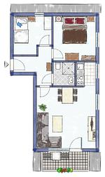 deichlodge lodge.fünf, Grundriss - Ferienwohnung deichlodge lodge.fünf - Top-Hundeurlaub