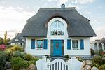 Fassade / Eingang - Ferienhaus Schilfrohrsänger 18 - Top-Hundeurlaub