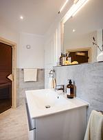 Badezimmer - Ferienhaus Schilfrohrsänger 18 - Top-Hundeurlaub