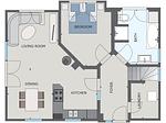 Grundriss - Ferienhaus Haubenlerche 52 - Top-Hundeurlaub