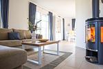 Kamin-/Ofen - Ferienhaus Schilfrohrsänger 6 - Top-Hundeurlaub