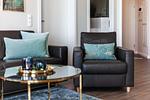 Wohnzimmer - FeWo5: Balk,Meerbl,Sauna,Schwbad - Top-Hundeurlaub