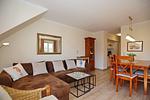 Blick vom Wohnbereich zur Küche - Wohnung 15-5 - Top-Hundeurlaub