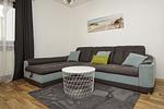 Wohnzimmer - FeWo 01: Terrasse und Gartennutzung, Sauna- u. Schwimmbadnutzung - Top-Hundeurlaub
