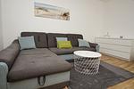 Wohnzimmer - FeWo 01: Terrasse und Gartennutzung, Sauna- u. Schwimmbadnutzung - Top-Hundeurlaub