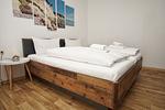 Schlafzimmer - FeWo 01: Terrasse und Gartennutzung, Sauna- u. Schwimmbadnutzung - Top-Hundeurlaub