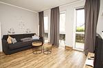 Wohnzimmer - FeWo 02: strandnah,Terrasse - Top-Hundeurlaub