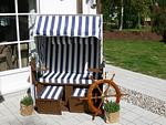 Strandkorb auf der Terrasse - Ferienhaus Seebrise - Top-Hundeurlaub