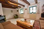 Wohnzimmer - Haus R: Terrasse, Garten - Top-Hundeurlaub