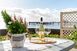 Terrasse mit Blick auf den Strand - Königstraße 5, Whg. 5, Atlantischer Hof - Top-Hundeurlaub