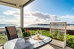 Terrasse mit Blick auf den Strand - Königstraße 5, Whg. 5, Atlantischer Hof - Top-Hundeurlaub