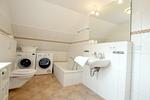Badezimmer und Waschmaschine/Trockner - Wiesenweg 2a, Whg. 3, Ruusfeen - Top-Hundeurlaub