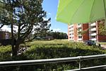 Blick vom Balkon in den Garten - Am Flugplatz 7, Haus Habel Whg. 12 - Top-Hundeurlaub