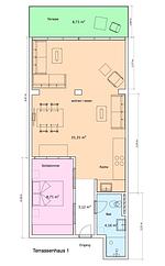 Grundriss - Terrassenhaus Whg.1 - Top-Hundeurlaub