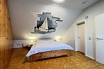 zweites Schlafzimmer mit Doppelbett - Wohnung 070 - OG - Top-Hundeurlaub