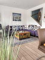 Wohnzimmer - Ferienhaus Seeperle Skartje - Top-Hundeurlaub