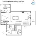 Grundriss - 106 - Wohnung Ida - Top-Hundeurlaub