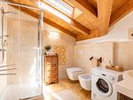 top ausgestattetes Badezimmer mit Waschmaschine - Rio Bo Stella Ferienwohnung SPA - Top-Hundeurlaub