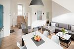 Wohnzimmer - Quartier M12 - Top-Hundeurlaub