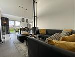 Wohnzimmer - Kuh Blick Ferienhaus Sehestedt - Top-Hundeurlaub