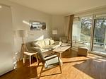 Wohnzimmer - App. 43 "Woodwhite" - Top-Hundeurlaub