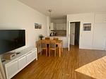 Wohnzimmer - App. 43 "Woodwhite" - Top-Hundeurlaub
