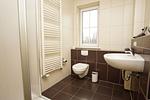 Badezimmer - FeWo1:Terrasse,Sauna,Schwimmbad - Top-Hundeurlaub